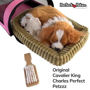 Perfect Petzzz Cavalier King Charles Spaniel Breathing Sleeping Plush w/
